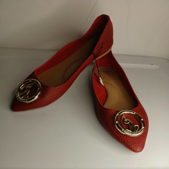Baby Phat Shoes - New Baby Phat Red Flats Size 7 Point Toe